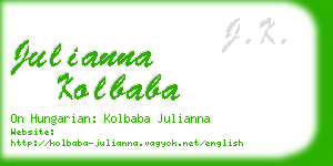 julianna kolbaba business card